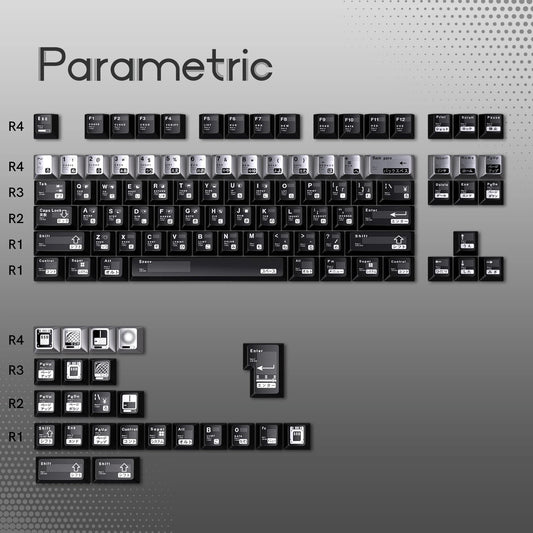 Womier Parametric Cherry Metallic Coating Keycap Set