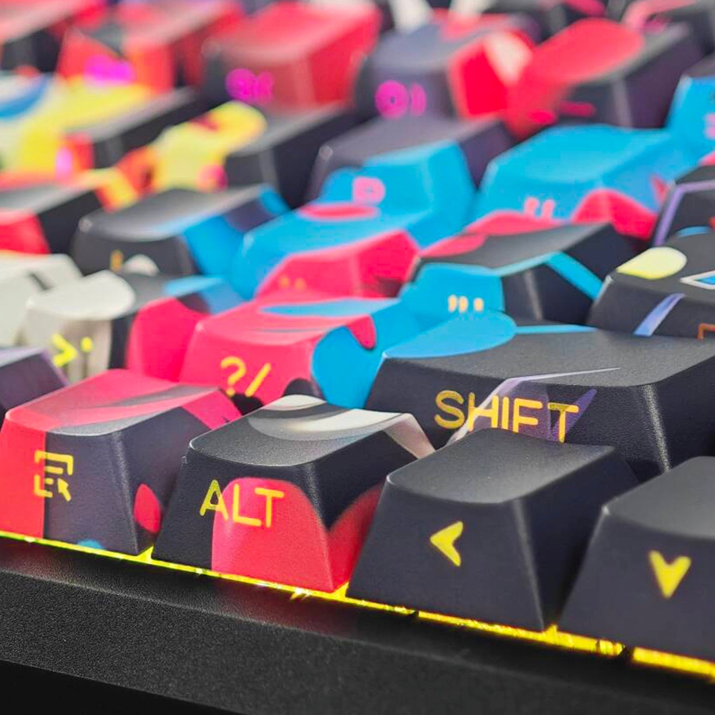 Super Mario Side Backlit Cherry PBT Keycaps
