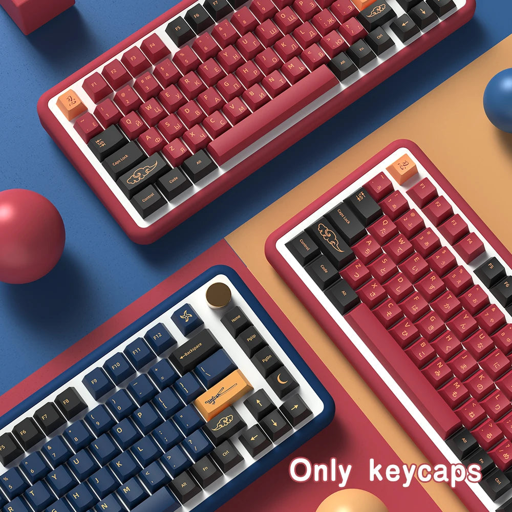 Red Knight Japanese Sub Cherry PBT Keycaps Extended Edition