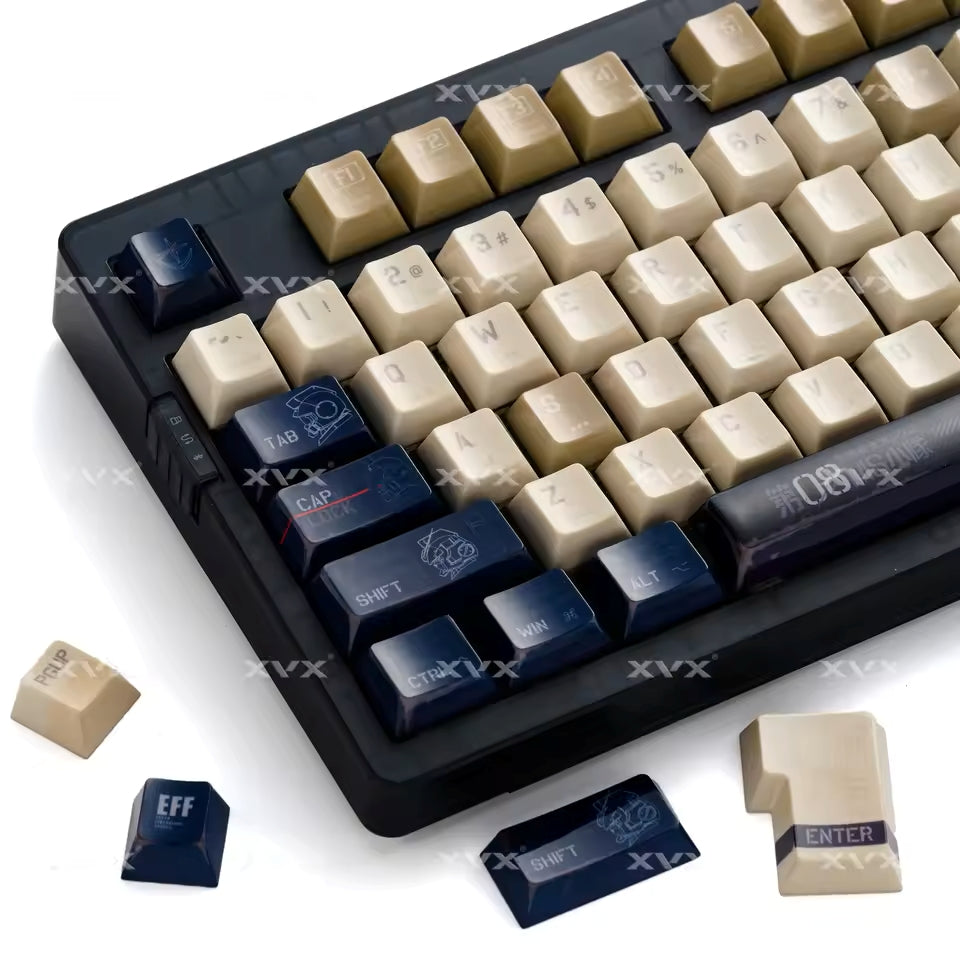 Ceramic Coated Gundam 08 Mecha Cherry keycaps