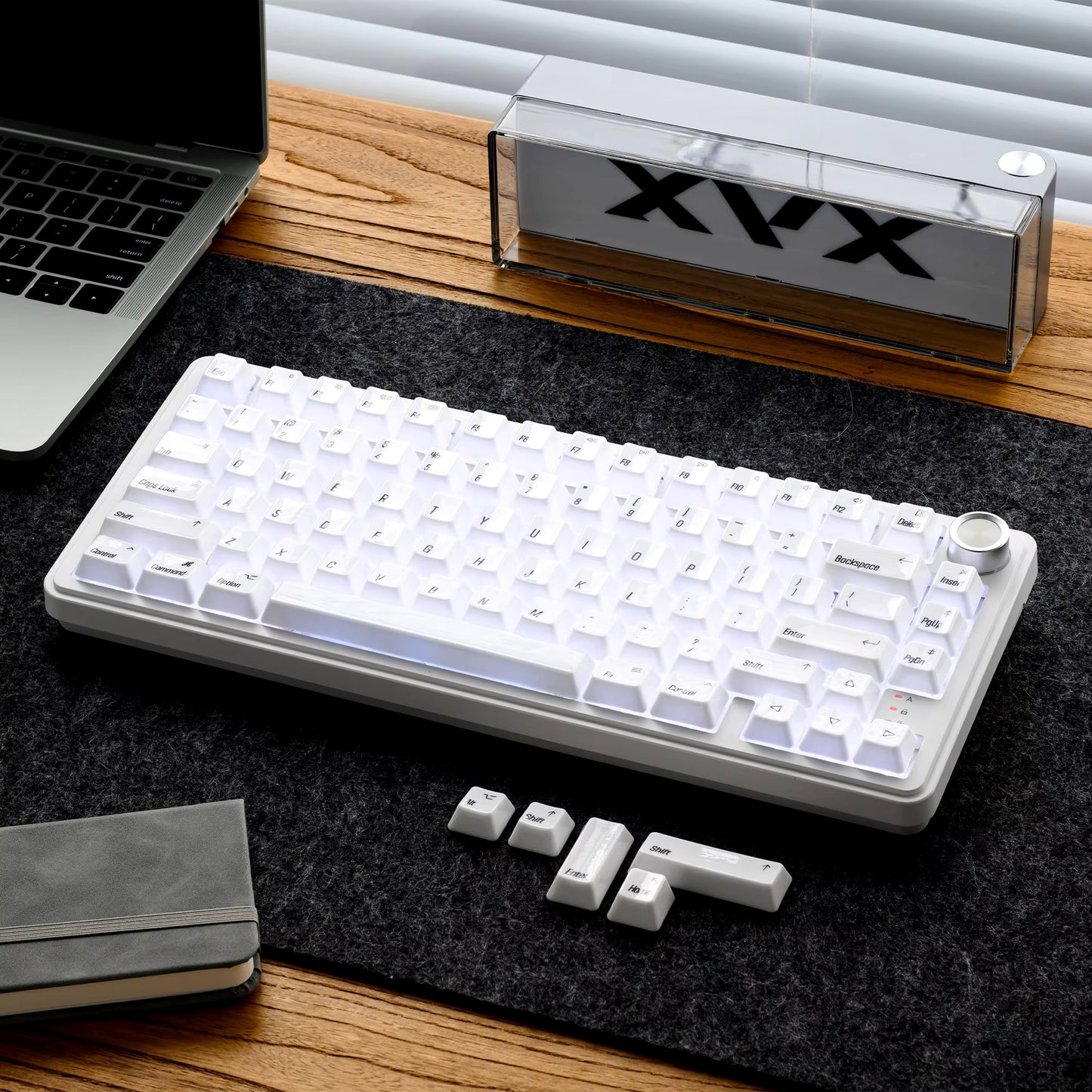 Glaze Full Ceramic Retro Cherry Profile 120-Key Keycap Set Mac Compatible