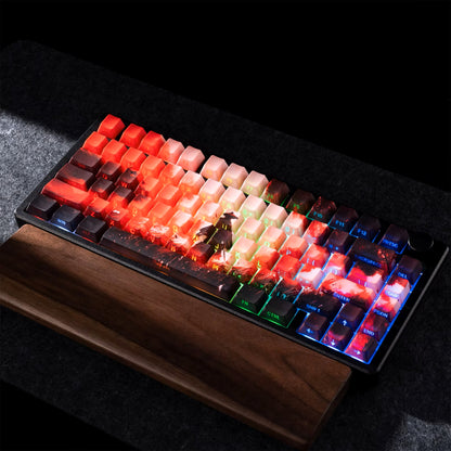Red Samurai Knight Premium Side Backlit Cherry Doubleshot Keycaps