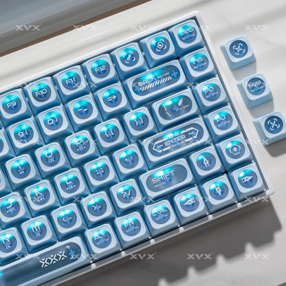 Cats Eye New Concept Blue UV Printed Backlit Keycaps