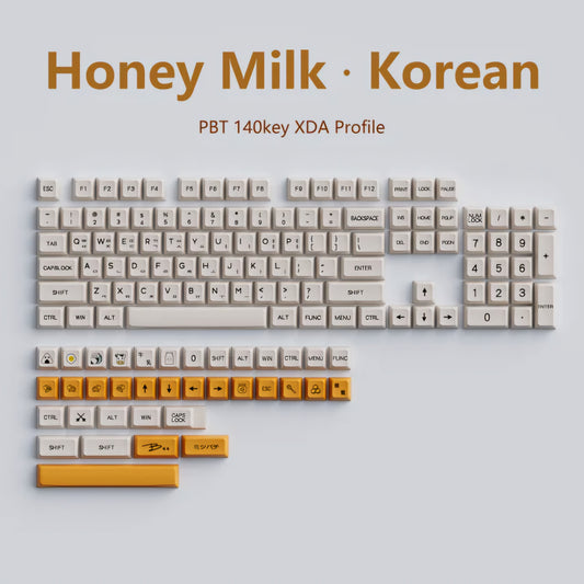 Honey Milk Korean Sub XDA Keycaps