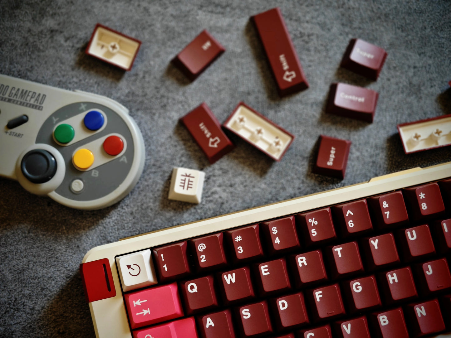 Aifei Maroon Red Doubleshot Keycaps