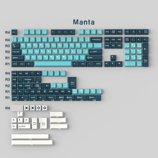 Aifei Manta ABS Doubleshot 104+67 Full Double Shot Keycaps