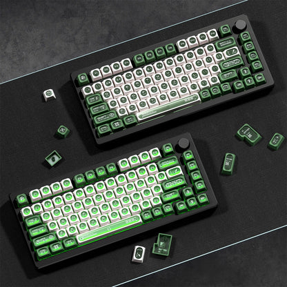 Cats Eye New Concept Green UV Printed Backlit Keycaps
