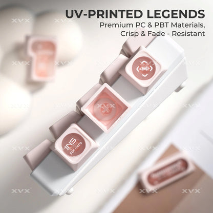 Cats Eye New Concept Pink UV Printed Backlit Keycaps