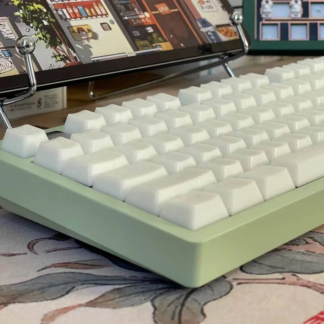 Aifei Marble Themed Double Shot Milk White PBT Keycaps