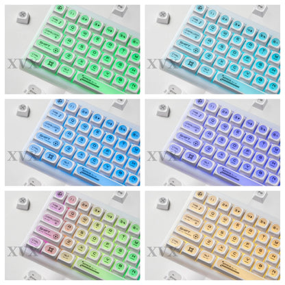 Cats Eye New Concept White UV Printed Backlit Keycaps