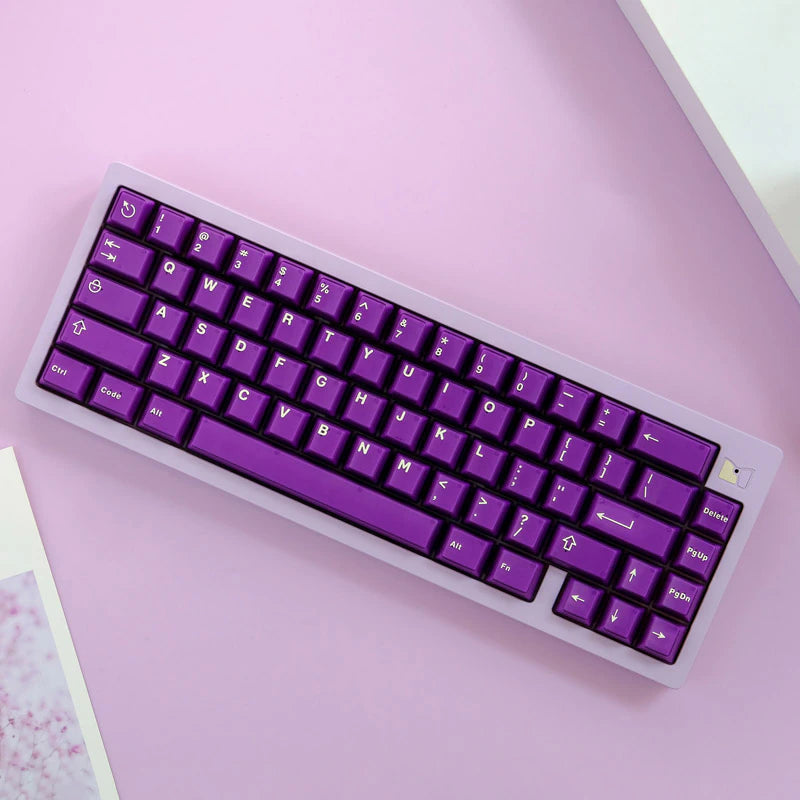 Aifei Purple Cherry Double shot Keycaps With 7U Addon Kit