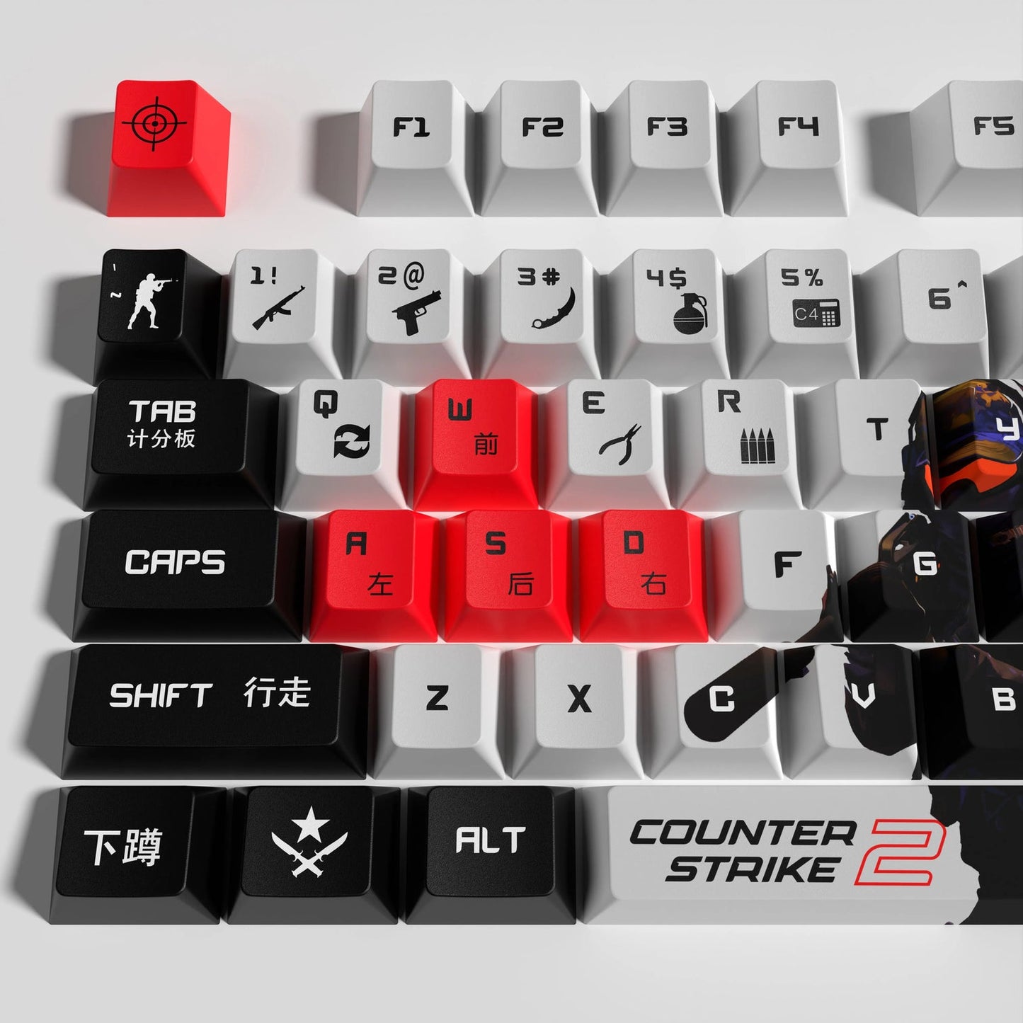 Counter Strike 2 Cherry PBT Keycaps