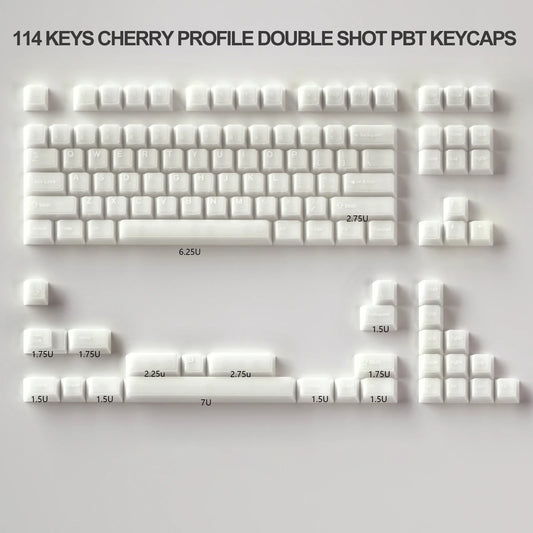 Aifei Marble Themed Double Shot Milk White PBT Keycaps