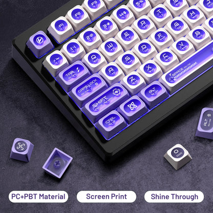 Cats Eye New Concept Purple UV Printed Backlit Keycaps