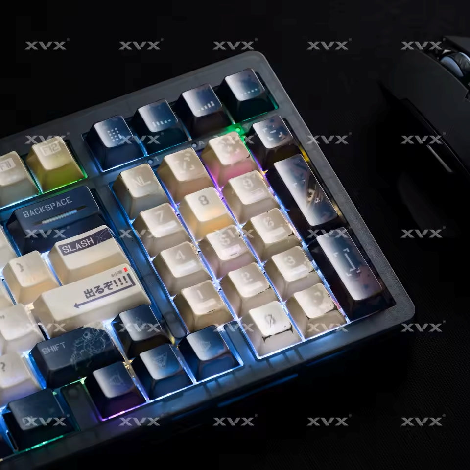 Ceramic Coated Gundam 08 Mecha Cherry keycaps