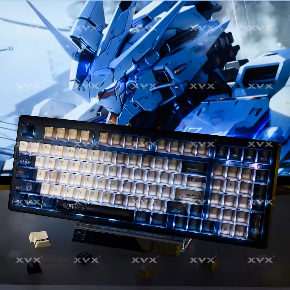 Ceramic Coated Gundam 08 Mecha Cherry keycaps