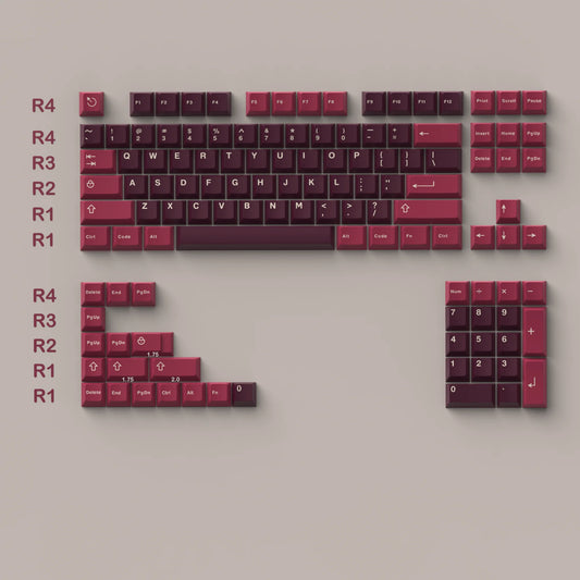 Aifei Maroon Red Doubleshot Keycaps