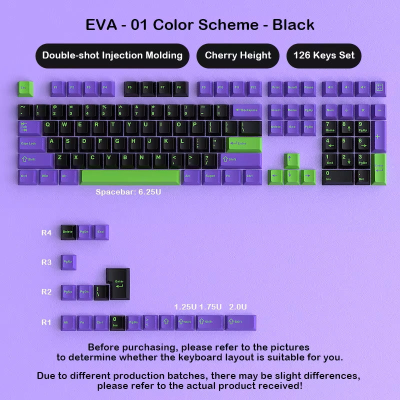 Eva Mecha 01 V2 Cherry Doubleshot PBT Keycaps