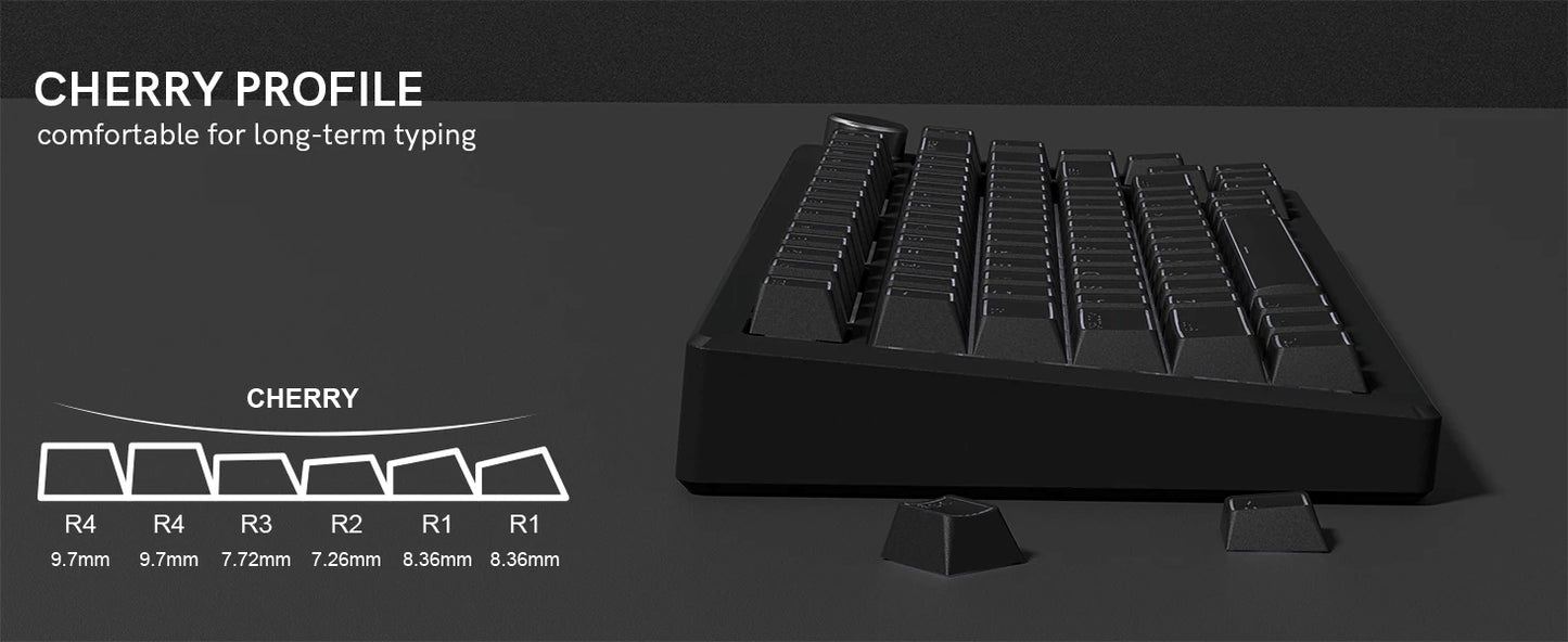 Top Backlit Dark Knight Prism Cherry PBT Keycaps