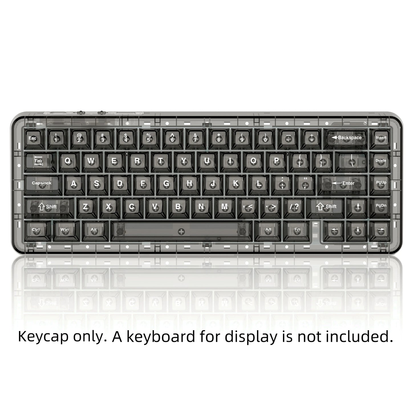 Black Iceberg MDA Profile Transparent PC Keycap