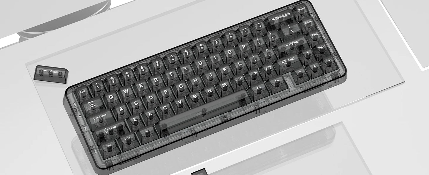 Black Iceberg MDA Profile Transparent PC Keycap