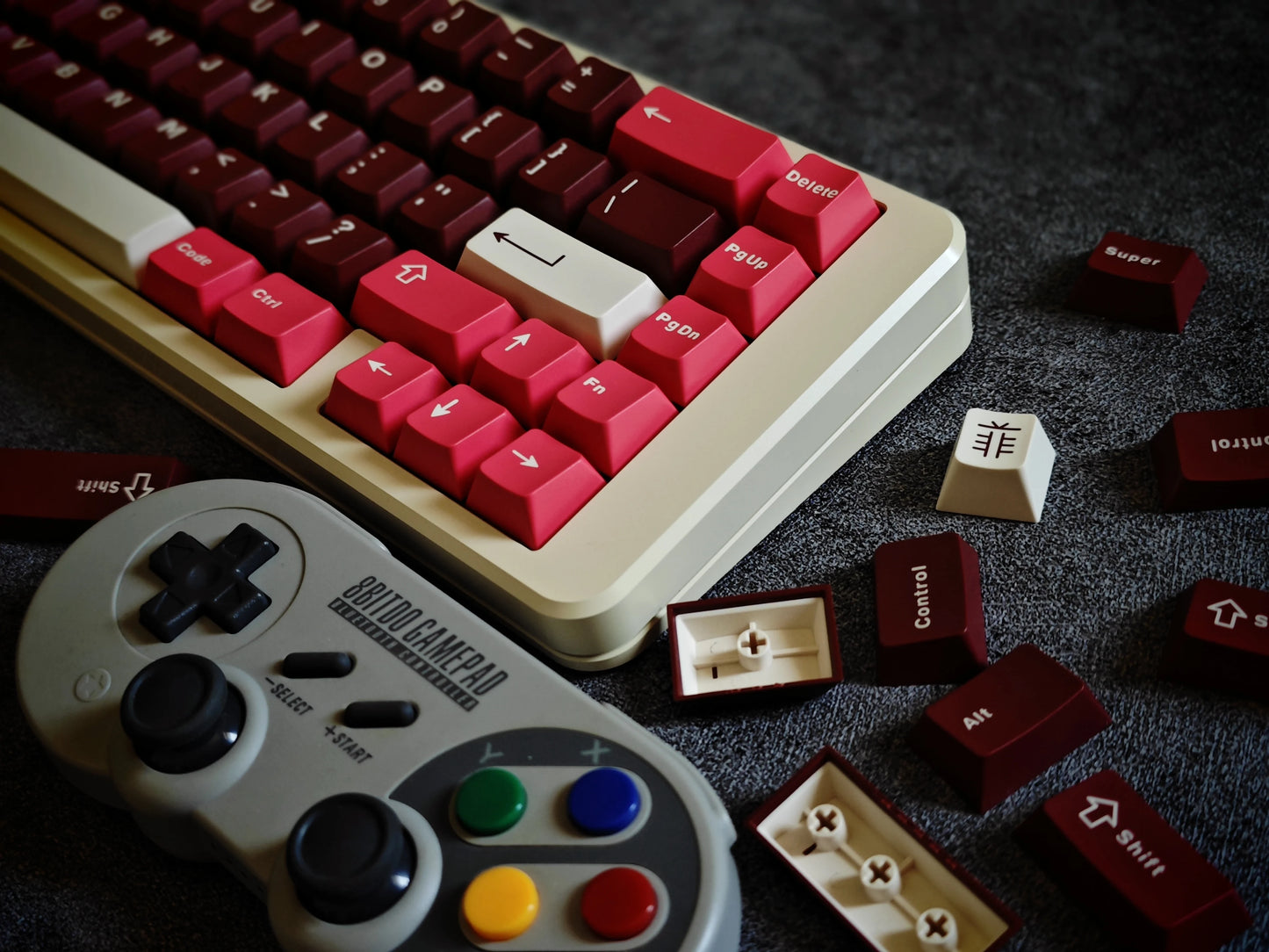 Aifei Maroon Red Doubleshot Keycaps