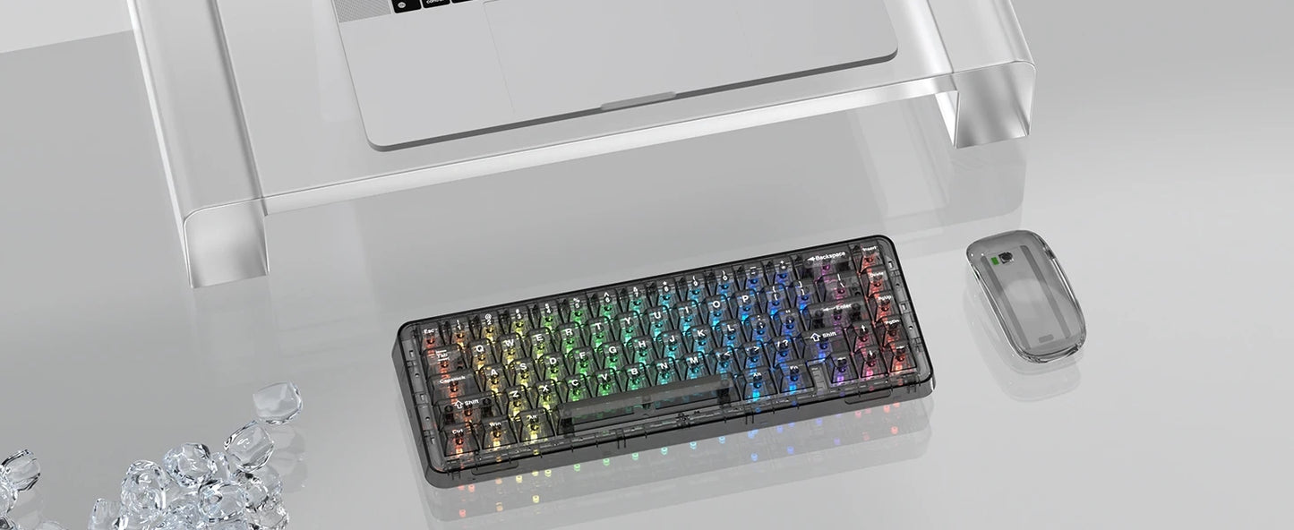 Black Iceberg MDA Profile Transparent PC Keycap
