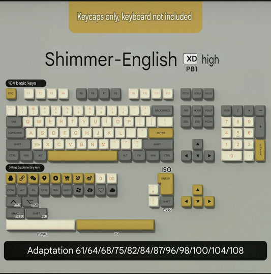 Shimmer Version 2 XDA Thick PBT Keycaps