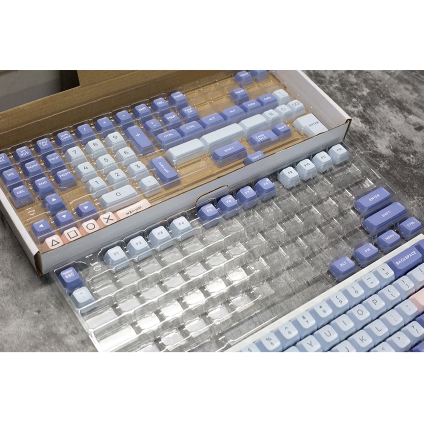 Feker Purple Kite JSA Profile Doubleshot PBT Keycaps