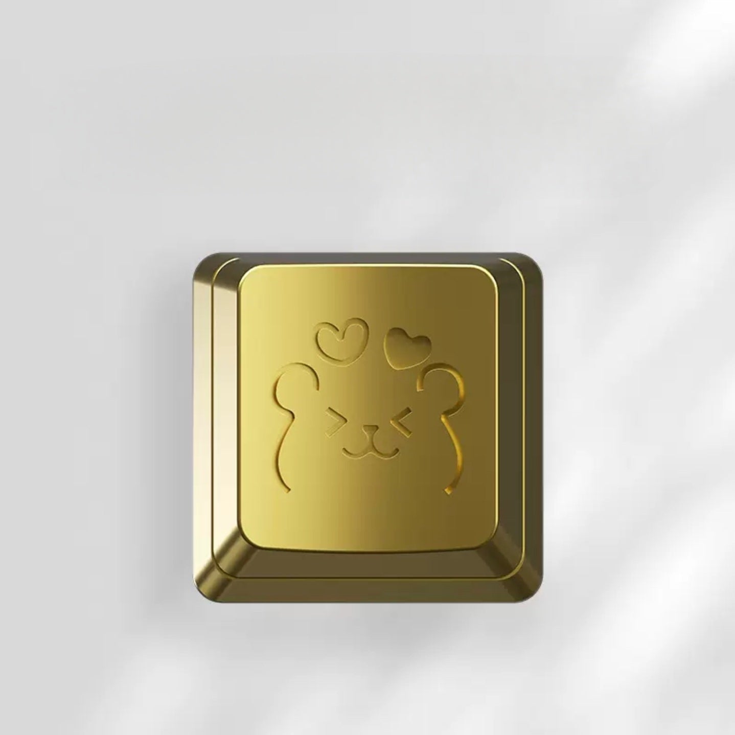 Bixin Bear Gold Zinc Alloy CNC 1u Artisan Keycap