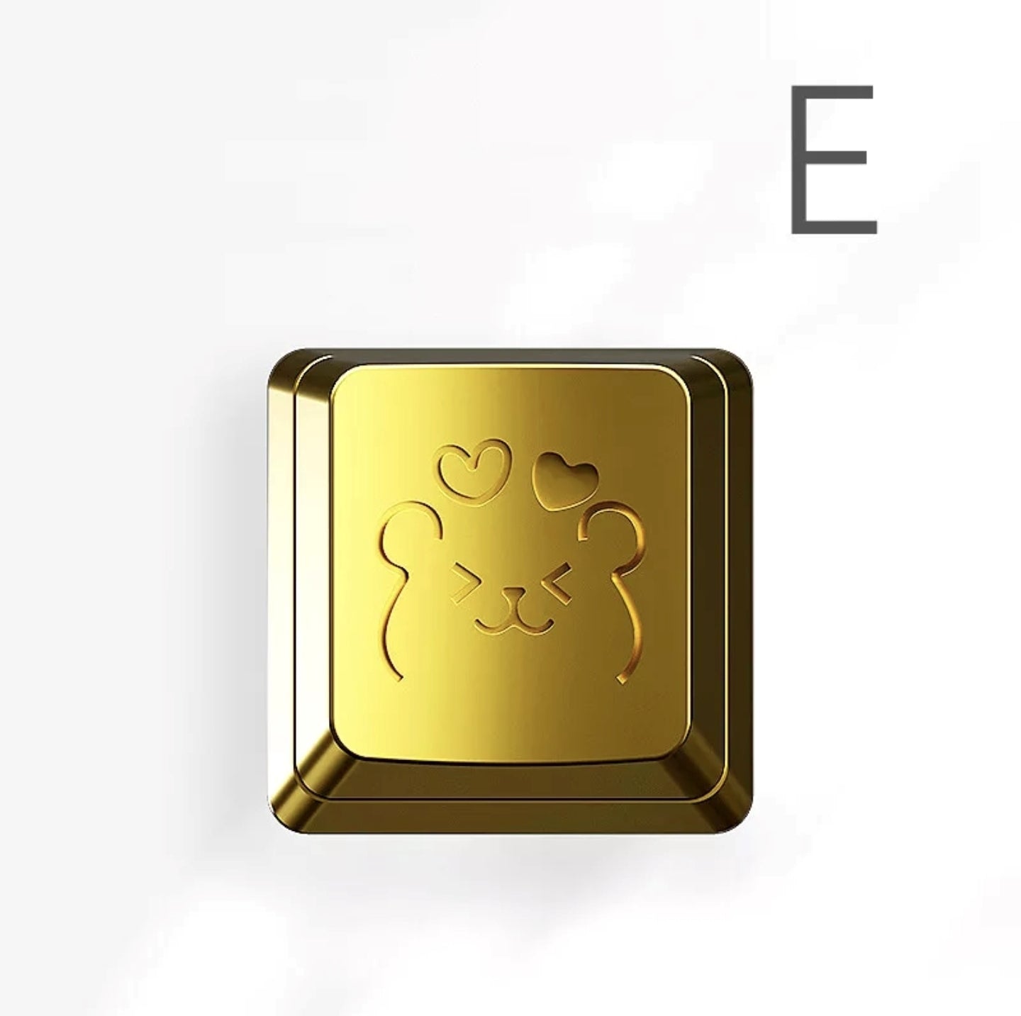 Bixin Bear Gold Zinc Alloy CNC 1u Artisan Keycap