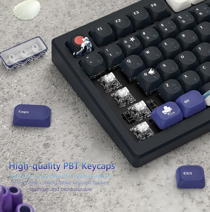 MOA Great Wave Of Kanagawa Japanese PBT Keycaps