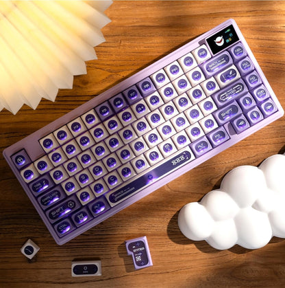 Cats Eye New Concept Purple UV Printed Backlit Keycaps