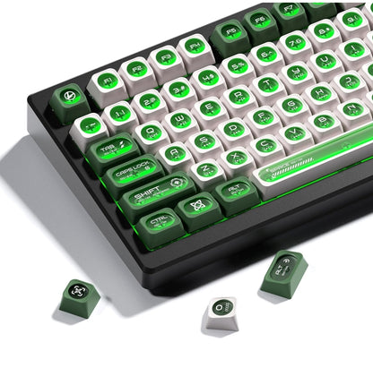 Cats Eye New Concept Green UV Printed Backlit Keycaps