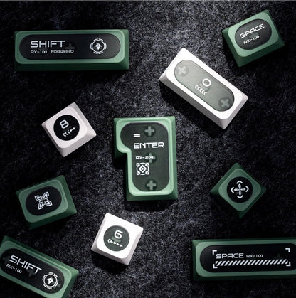 Cats Eye New Concept Green UV Printed Backlit Keycaps