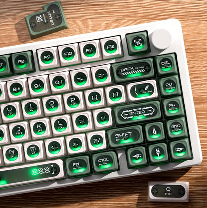 Cats Eye New Concept Green UV Printed Backlit Keycaps