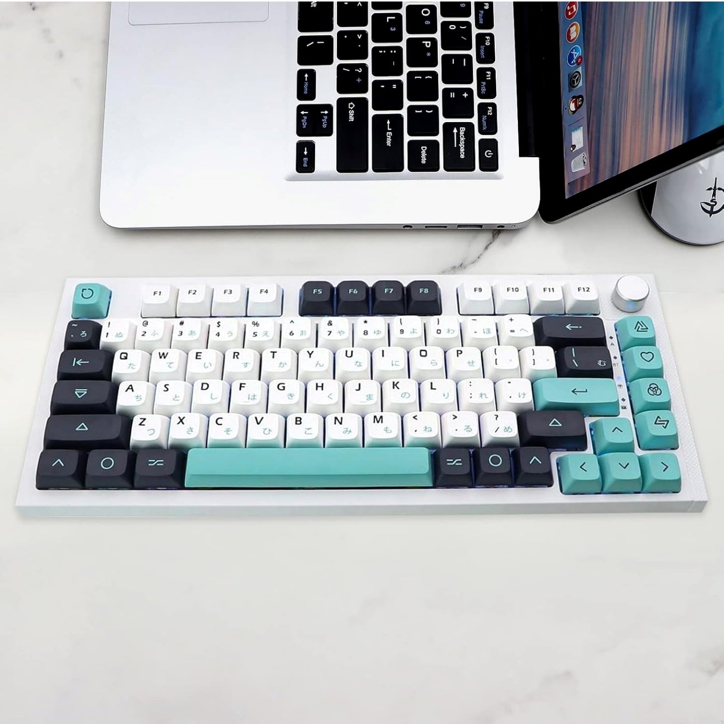 Geoma Light Cyan Japanese XDA PBT Clone Keycaps