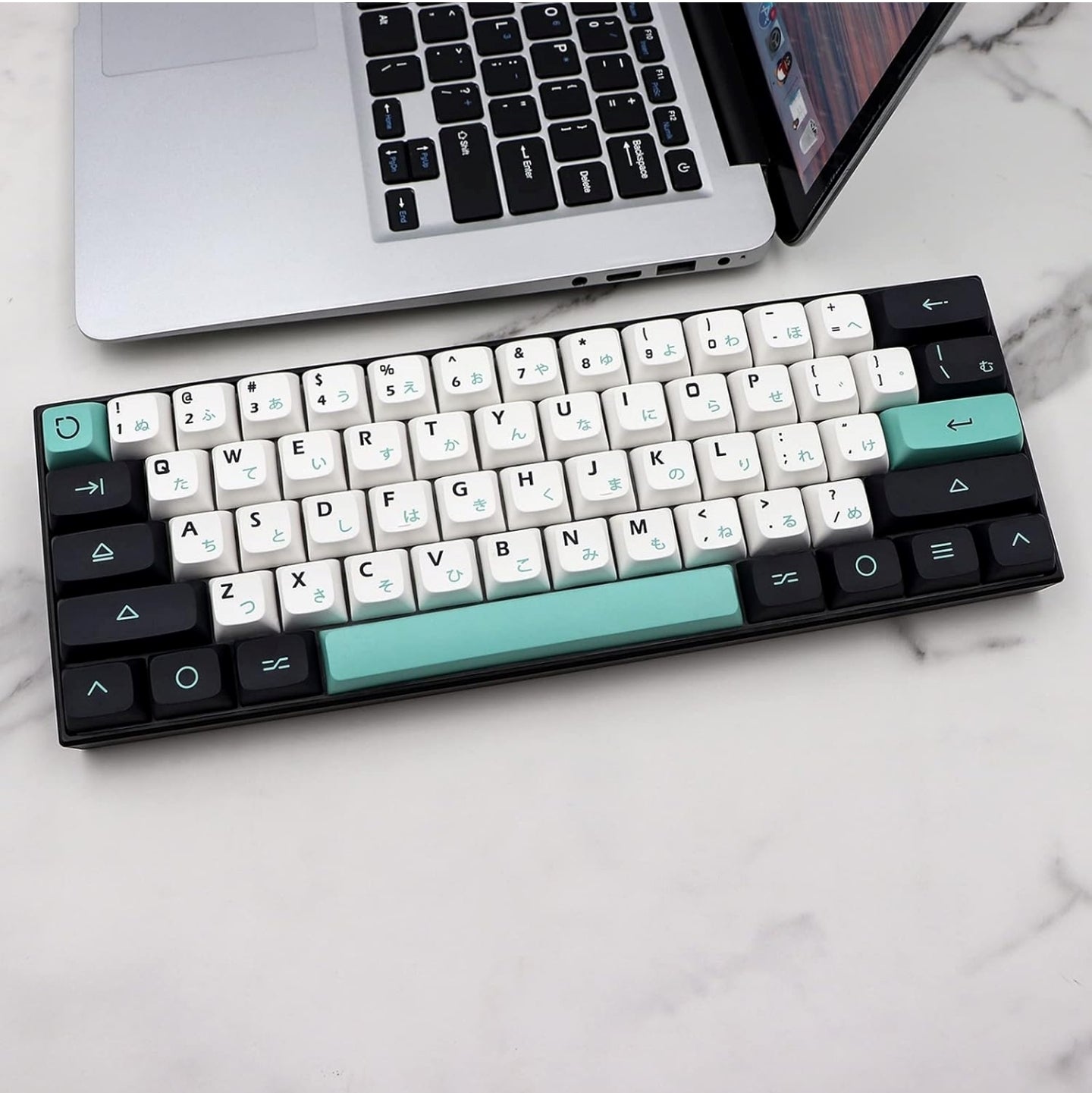 Geoma Light Cyan Japanese XDA PBT Clone Keycaps