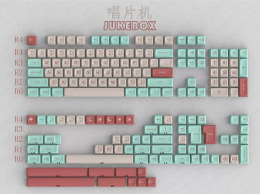 Jukebox Inspired SA Doubleshot Keycaps