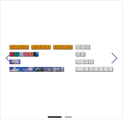 PRICE DROP AKKO Saint Seiya JDA PBT Keycaps