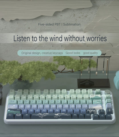 Beautiful Peaceful Landscape Premium Cherry PBT Extended Keycaps