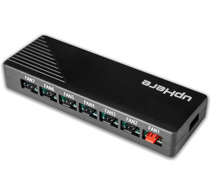 upHere 7-Port 4PIN SATA PWM Fan Hub/Splitter for CPU Cooler Case Cooling Fan 4-Pin & 3-Pin Fans Cooling(1-to-7 PWM HUB)