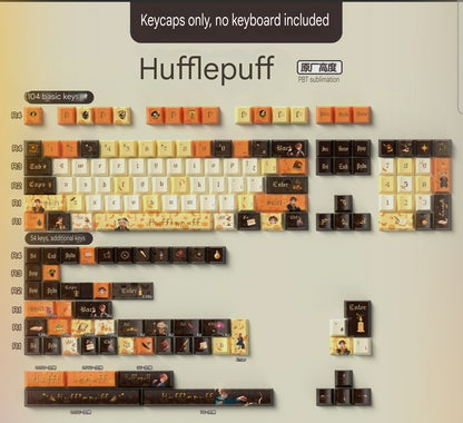 Hufflepuff Harry Potter Premium Cherry PBT Extended Keycaps