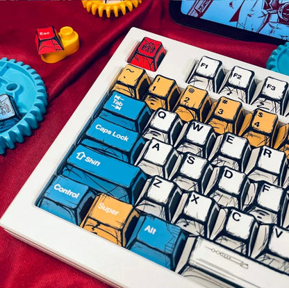 Comic Manga Gundam Cherry PBT Keycaps