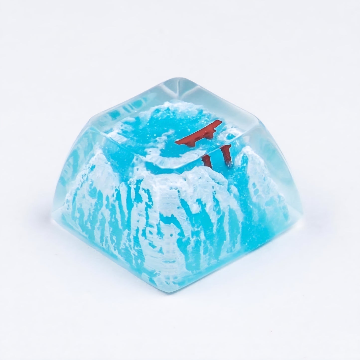 Sakura Snow Spring Torii Gate Resin Artisan 1u Keycap