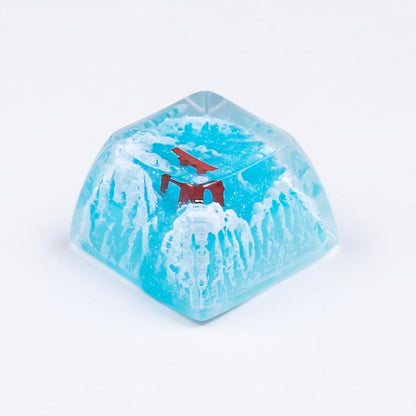 Sakura Snow Spring Torii Gate Resin Artisan 1u Keycap