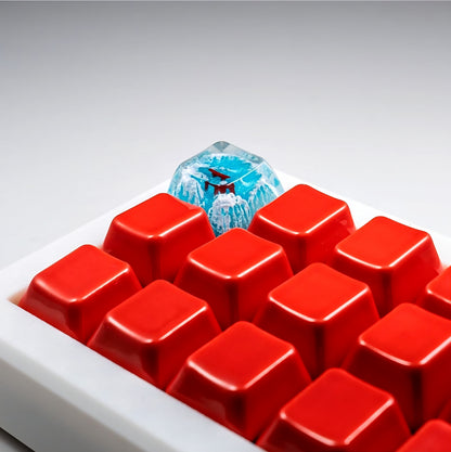 Sakura Snow Spring Torii Gate Resin Artisan 1u Keycap