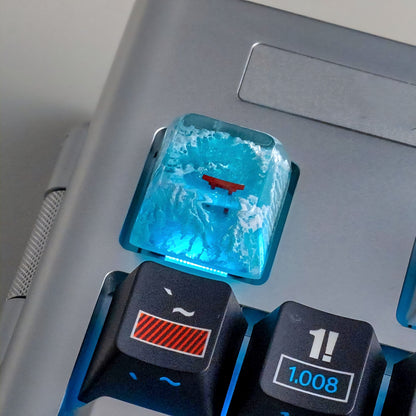 Sakura Snow Spring Torii Gate Resin Artisan 1u Keycap