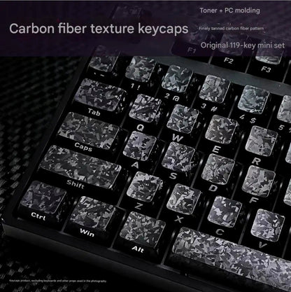 Womier Forged Carbon-Look Cherry Profile Keycaps
