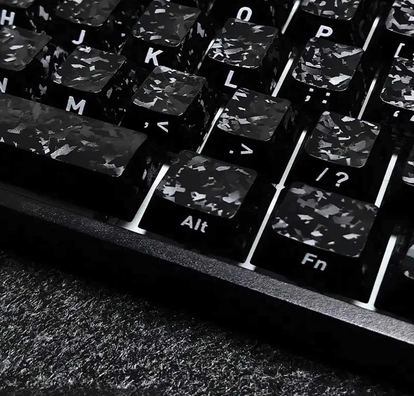 Womier Forged Carbon-Look Cherry Profile Keycaps